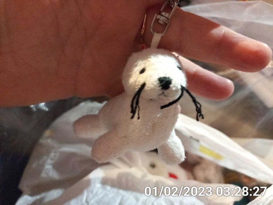 игрушка  мягкая белый морж котик тюлень милота! фирменный брелок