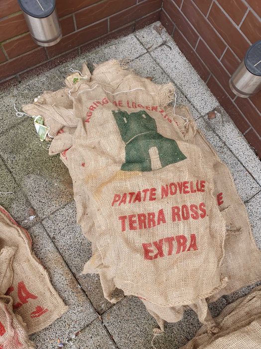 Worki parciane ,jutowe PRL