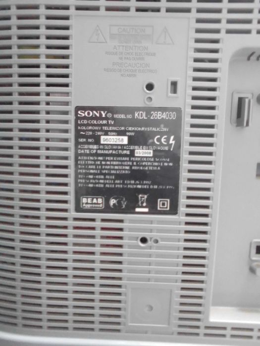 продам телевизор SONY KDL-26B4030