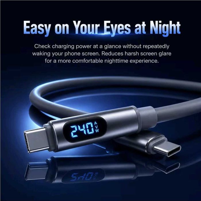 Кабель ULTRA FAST Charging 240 W Type-C to Type-C silicon