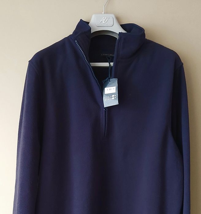 Nowy męski polar XL-XXL granatowy ze stójką