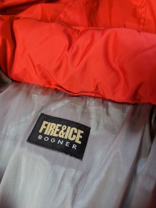Czerwona kurtka puchowa Bogner Fire and ice red puffer jacket