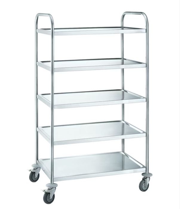 Carrinho de Serviço 5 prateleiras inox