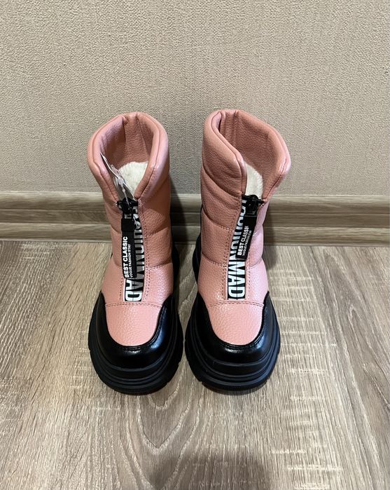 Сапоги зимние девочку розовые чоботи черевики зимові 26 27 28 29 30 31