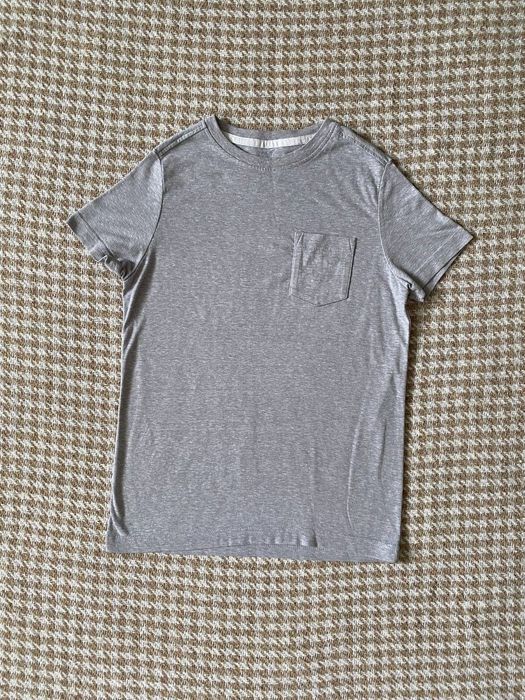 Базова дитяча сіра футболка з кишенькою