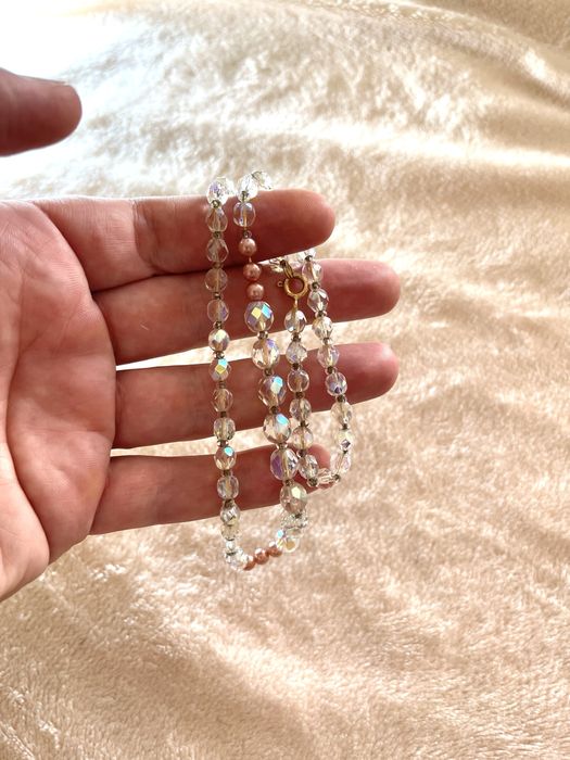 Хрустальные бусы Чехословакия, винтажное украшение