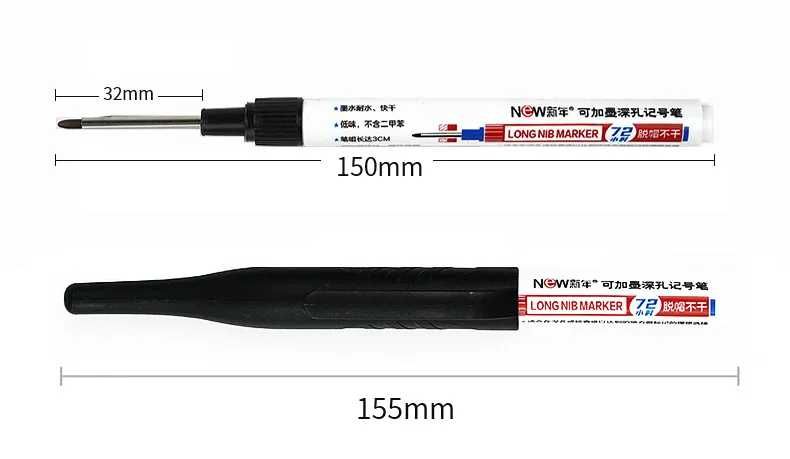 Маркер будівельника. Перманентний з тонким носиком.