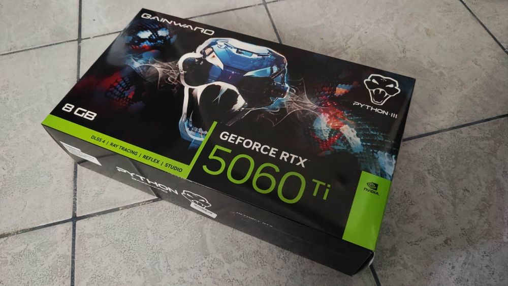 Karta Graficzna RTX 5060 Ti Gainward Python 8GB – NOWA / ZAPLOMBOWANA / GWARANCJA 02.2029