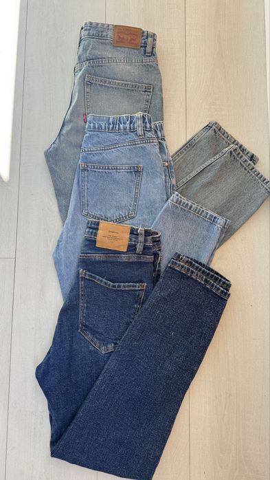 Джинсы женскин Stadivarius,Levis,Cropp