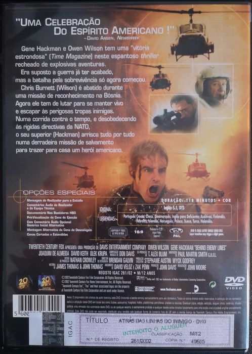 DVD "Atrás Das Linhas Do Inimigo"64737846728705122