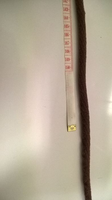 Écharpe/Cinto/Fita de cabelo castanho, azul e bege