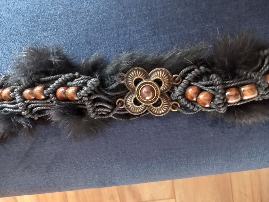 Pasek damski, czarny