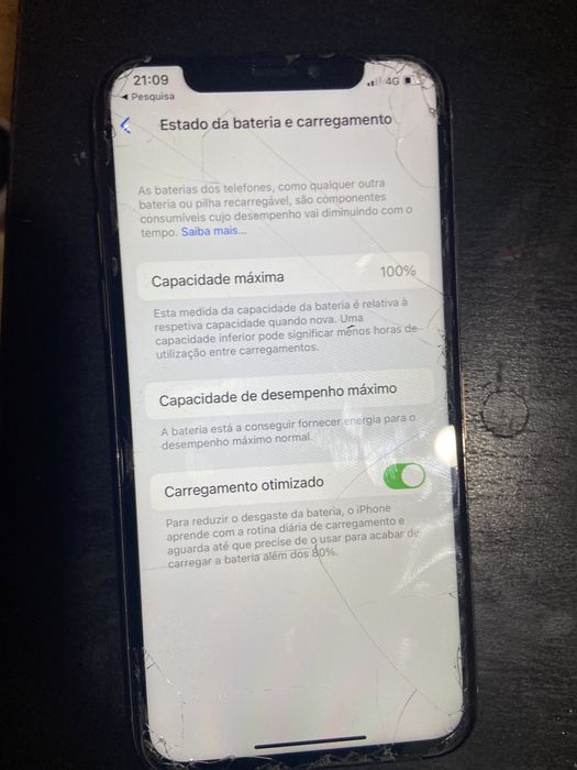 Iphone X  bateria 100%