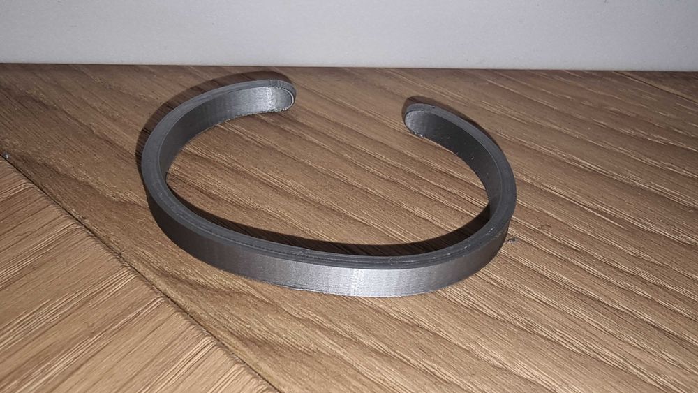 Branzoletka typu cuff bracelet srebrna dowolny kolor