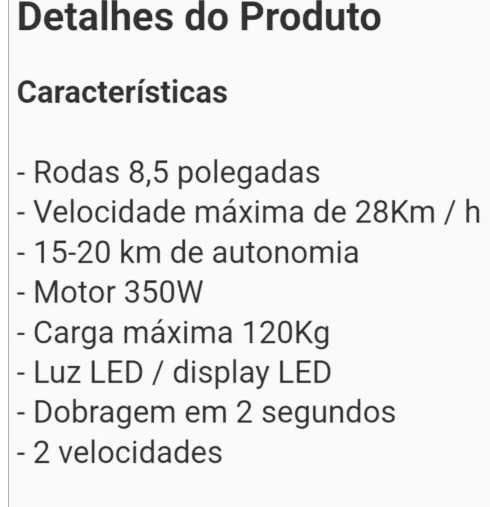 Trotinete Electrica ADULTO Infinition 130 Kilos Easy Way PREÇO FIXO