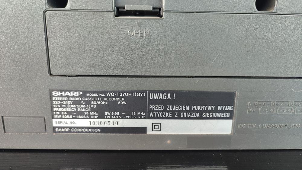 Radiomagnetofon Sharp wq-t370