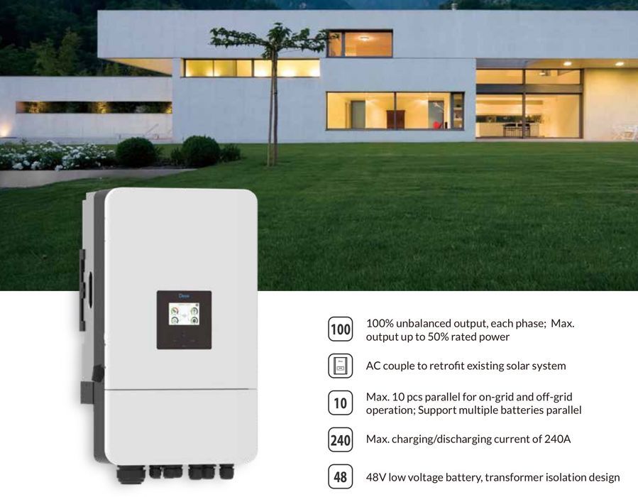 DEYE Falownik hybrydowy 5kW SG05LP3 3-fazowy niskonapięciowy