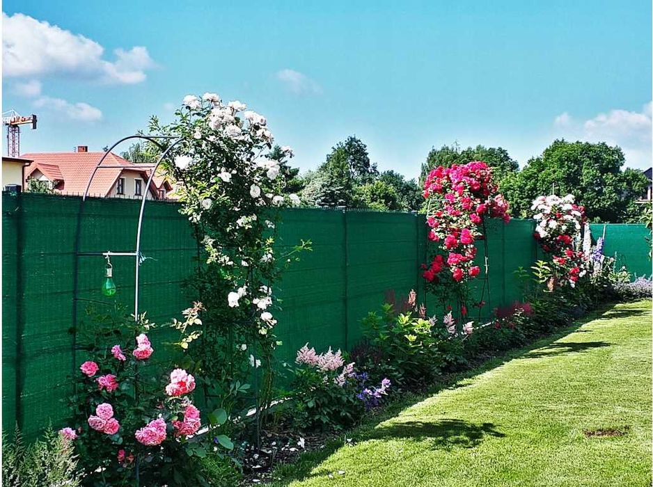 Nowoczesna SIATKA MASKUJĄCA 90% Mata Osłona UV Ogrodzenie (WYPRZEDAŻ)