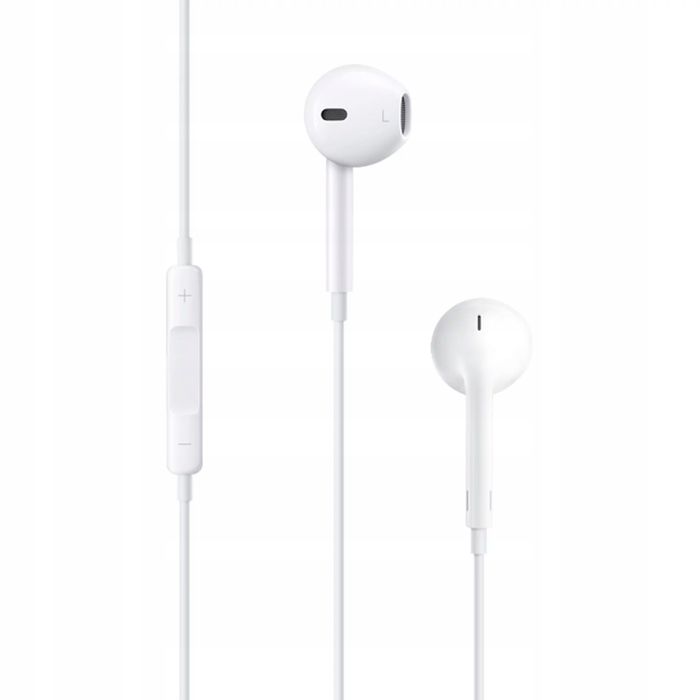 Uszkodzone słuchawki douszne przewodowe apple earpods