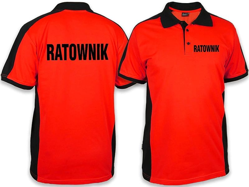 Koszulka Polo RATOWNIK męska FLUO (4XL)