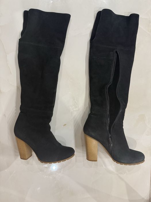 Зимові замшеві сапожки