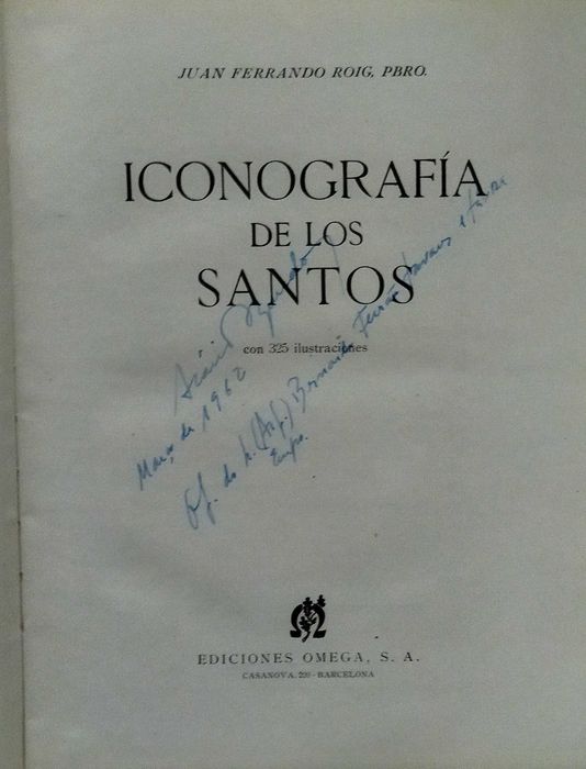 Iconografia de los Santos, de Juan Ferrando Roig.