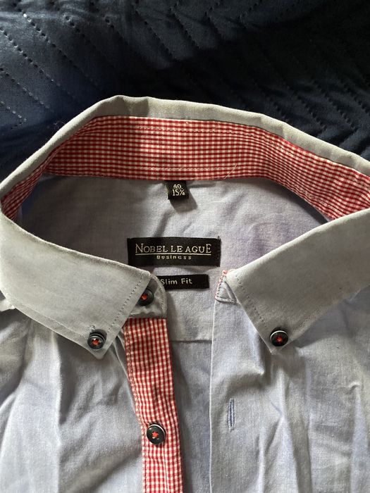 Koszula męska niebieska slim fit 40