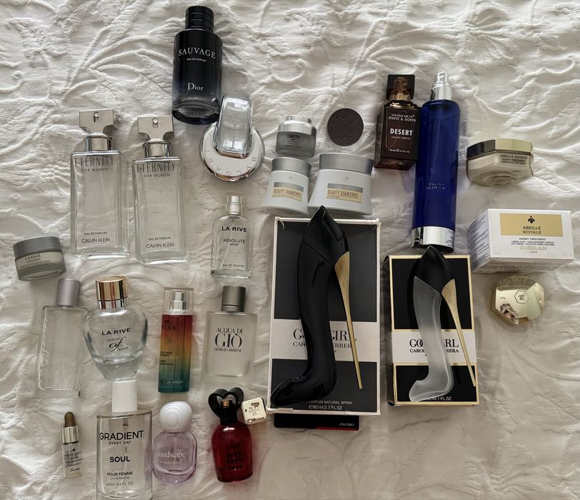 Lote de Frascos de creme e Perfume Vazios Originais - Coleção e Decoração