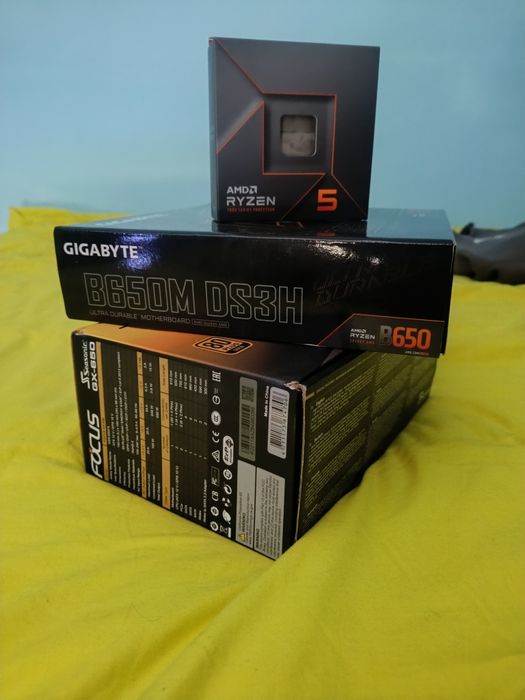 Bundle [Conjunto AM5] - Ryzen 5 7600X + Gigabyte B650M DS3H + Fonte A.