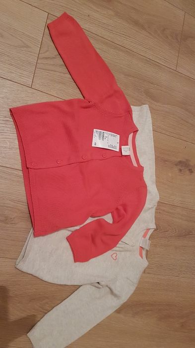 Sweter sweterek na guziki h&m 9-12 80 bliźniaczki