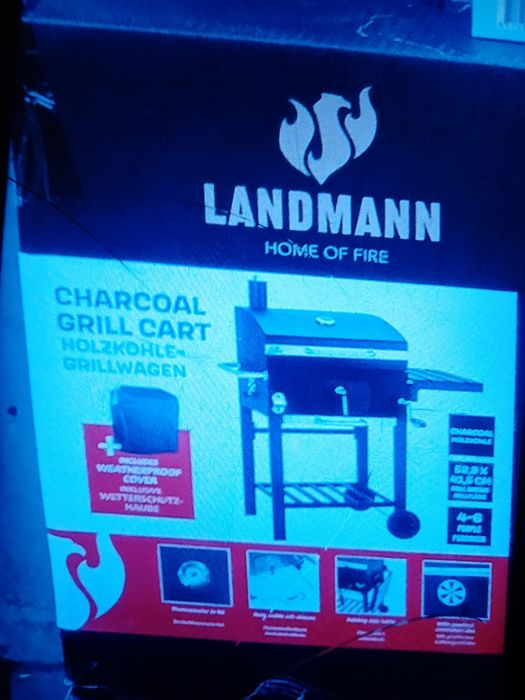 Grill BBQ solidny z pokrowcem