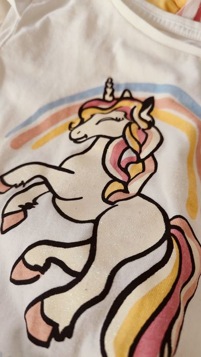 T-shirt bluzki koszulki C&A 140 dla dziewczynki 3 szt.