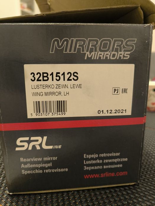 Nowe Lusterko zewnętrzne lewe ford fiesta 32B1512S