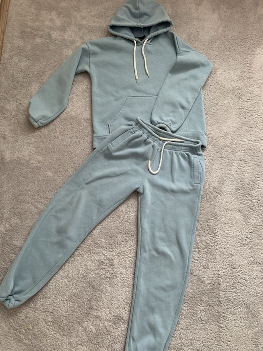 Теплий спортивний костюм на флісі. Колір Ментол/Блакитний