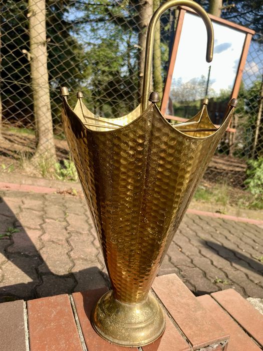 Parasolnik mosiężny, pojemnik na parasolki i nie tylko