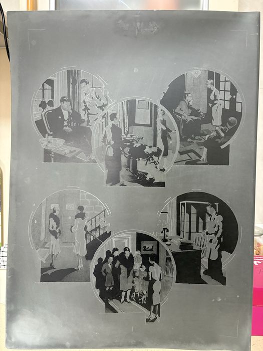 Conjunto de 4 antigas chapas de impressào - consultório de dentista