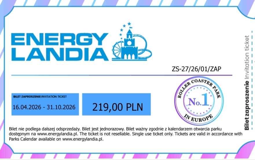 Bilet do Energylandii normalny