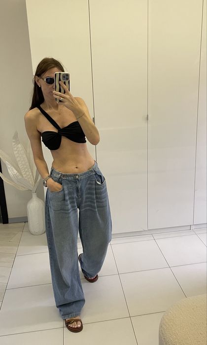 Rewelacyjna nowa bluzka top crop top asymetryczny