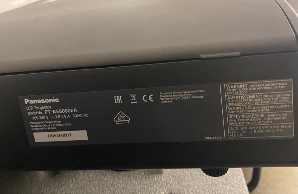 Проектор Panasonic PT-AE8000 3D FULL HD