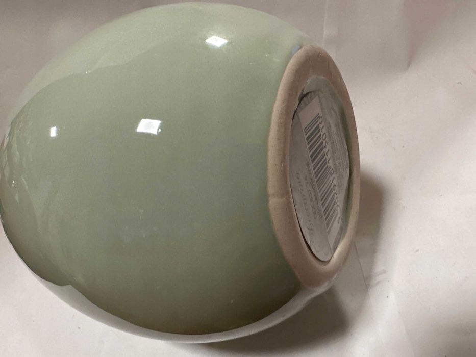 Figurka jajo ceramiczne miętowe zając ok.14,5cm