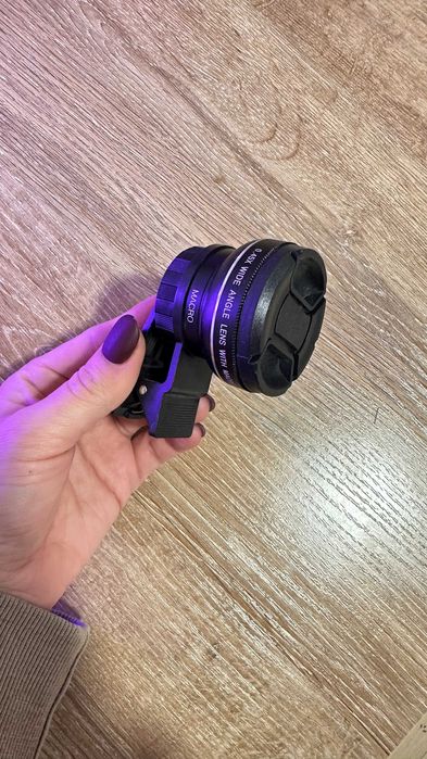 Об'єктив для телефону 2-в-1: Макро + Ширококутний 0.45x (на прищіпці)