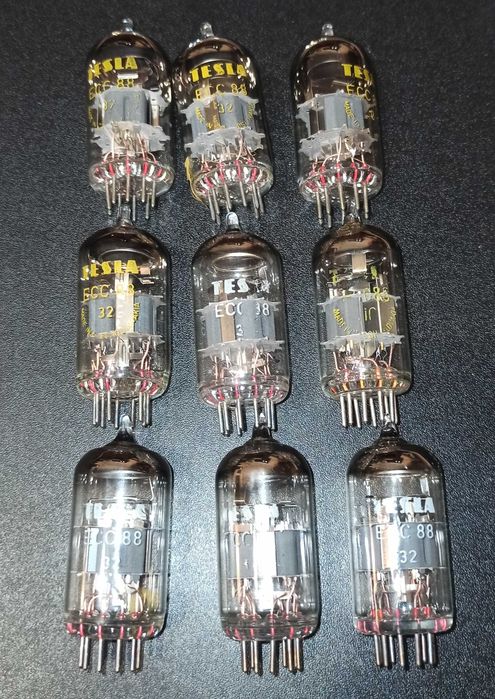 Zestaw lamp elektronowych ECC88 - 9 szt. AUDIO