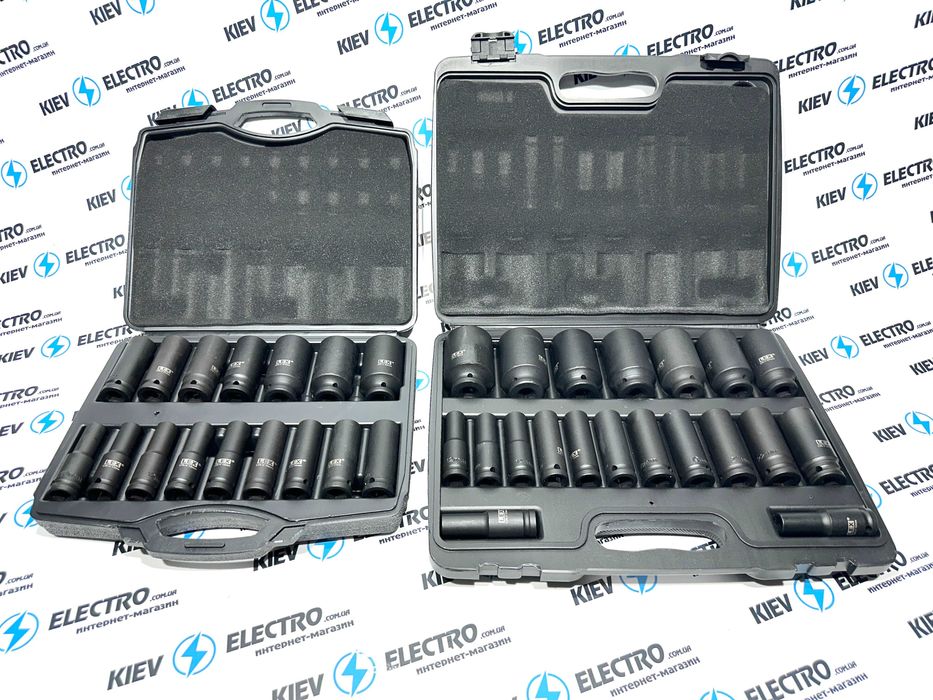 Набор ударных удлиненных головок LEX LXIS16E 1/2" 10-32мм (16шт)