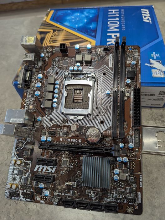 Материнська плата MSI H110M PRO-VD + процесор Intel Pentium G4560