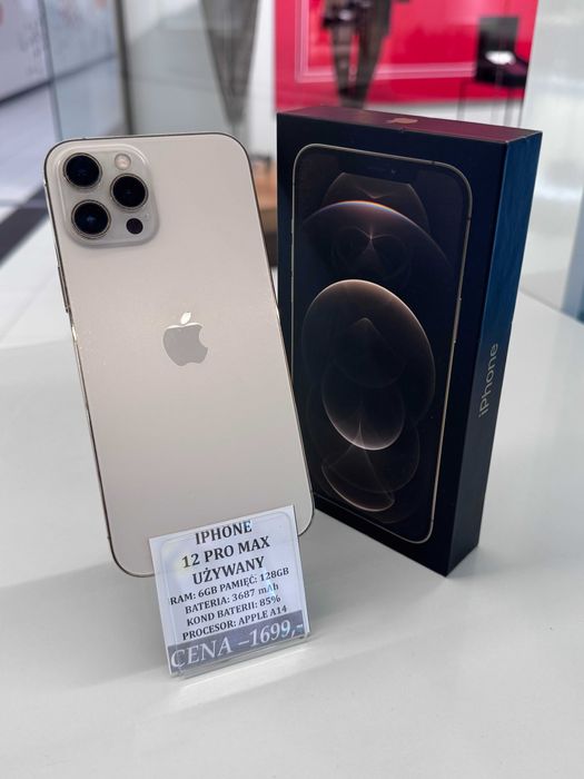 iPhone 12 Pro Max 128GB Bat 85% Topcase Vivo *Raty 0%