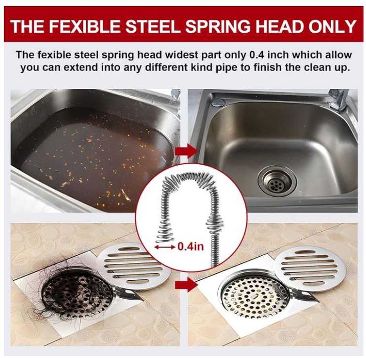 Narzędzie do czyszczenia rur, sprężyna 10m Kinglev