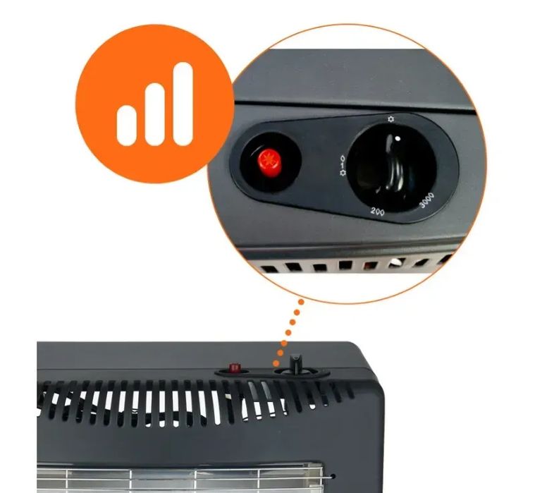 Газово-електричний обігрівач Velaco Eco-Duo 3 рівні потужності