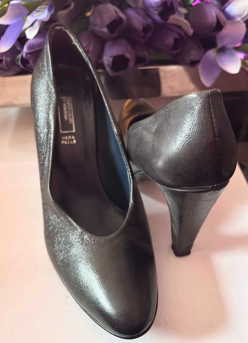 United Colors of Benetton Czółenka stabilny obcas NIEBIESKA podeszwa