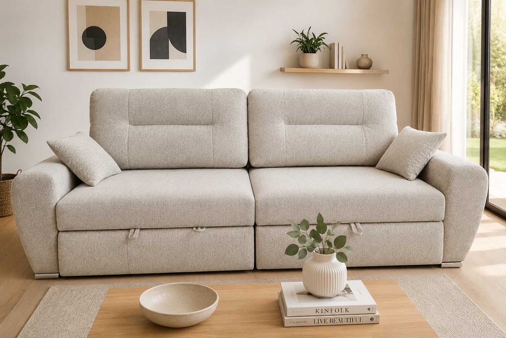 Novo sofá CheissLounge bege de excelente qualidade