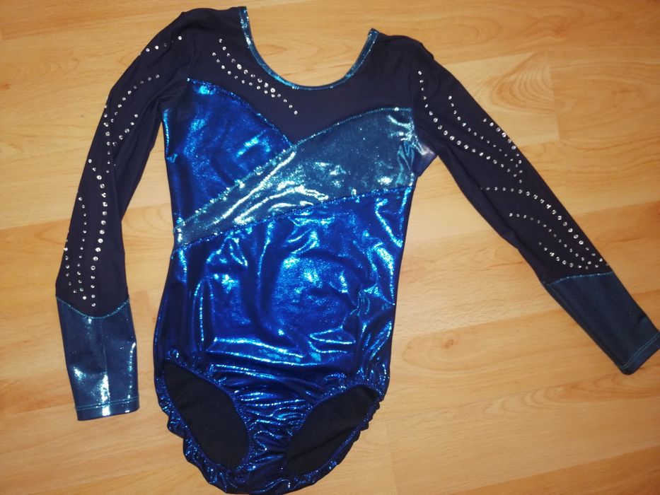 błyszczący strój gimnastyczny body gimnastyka artystyczna balet128-140
